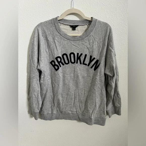 J Crew gray Brooklyn pullover crewneck sweatshirt - Picture 3 of 6
